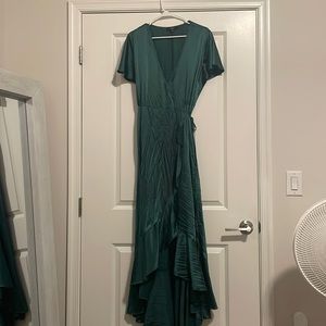 Lulus Satin Wrap Dress